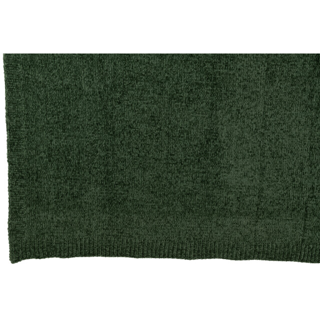 J-Line Blanket chenille polyester dark green 57039 large