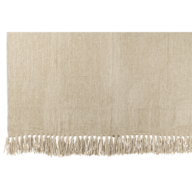 J-Line Blanket chenille polyester greige 57061 large