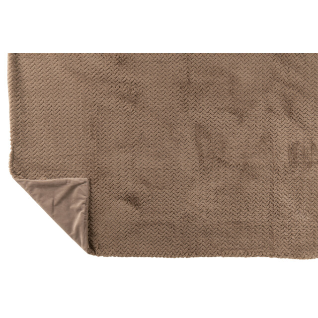 J-Line Blanket polyester taupe 56910 large