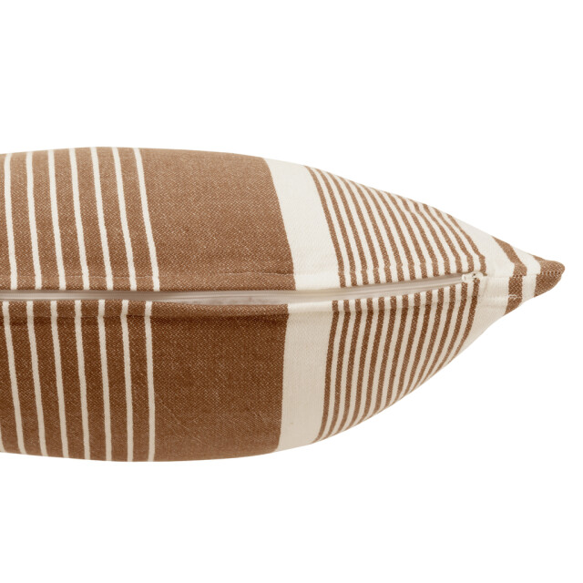 J-Line Cushion mik cotton beige/brown 34578 large