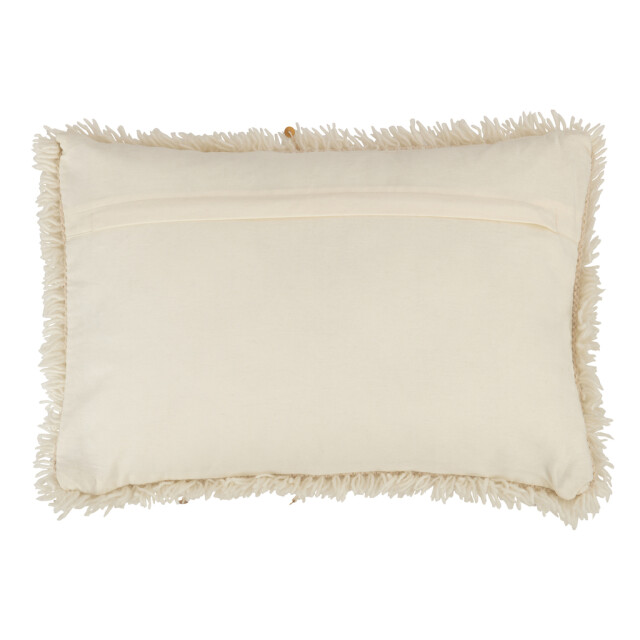 J-Line Cushion rectangle pearl cotton white/gold 28066 large