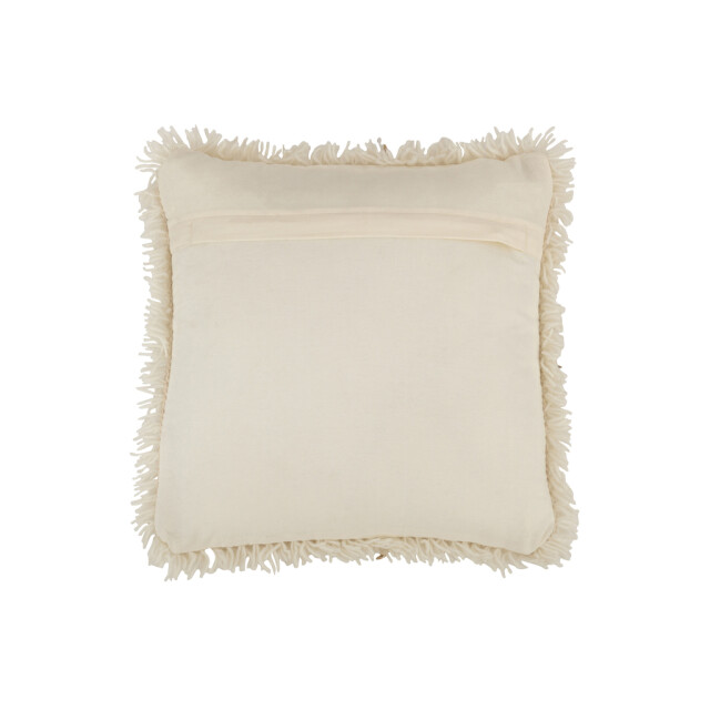 J-Line Cushion square pearl cotton white/gold 28065 large