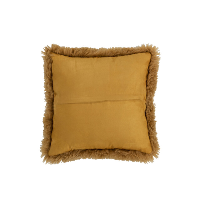 J-Line Cushion square sheepskin ochre 18025 large