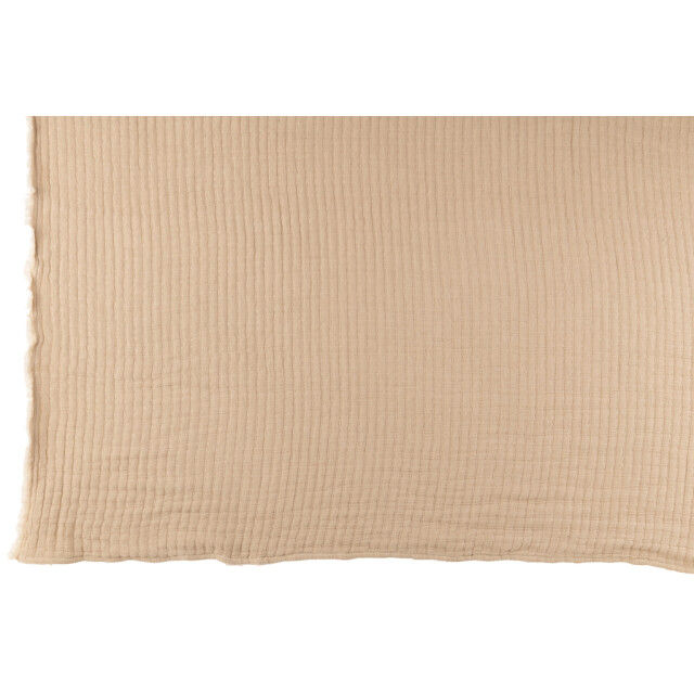 J-Line Plaid teddy lines stitiching cotton/polyester beige 47144 large