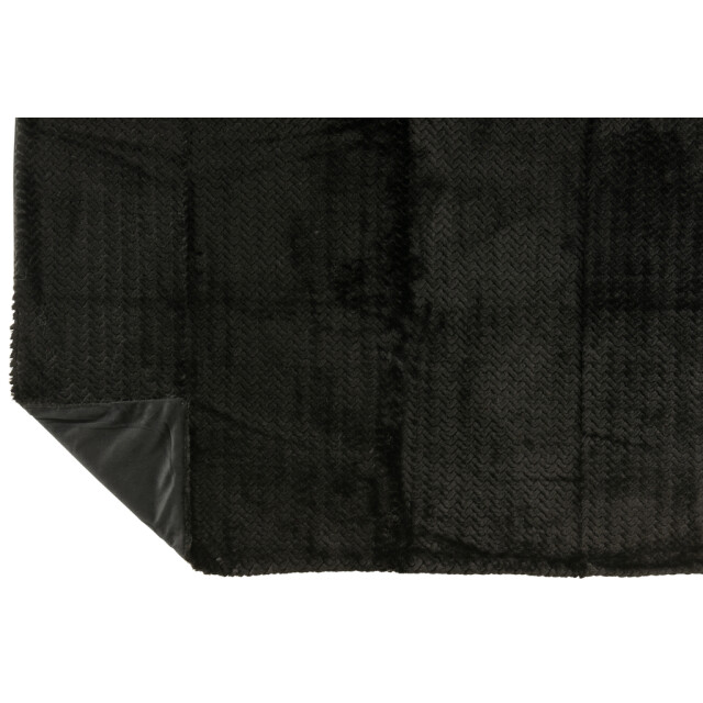 J-Line Blanket polyester black 56914 large