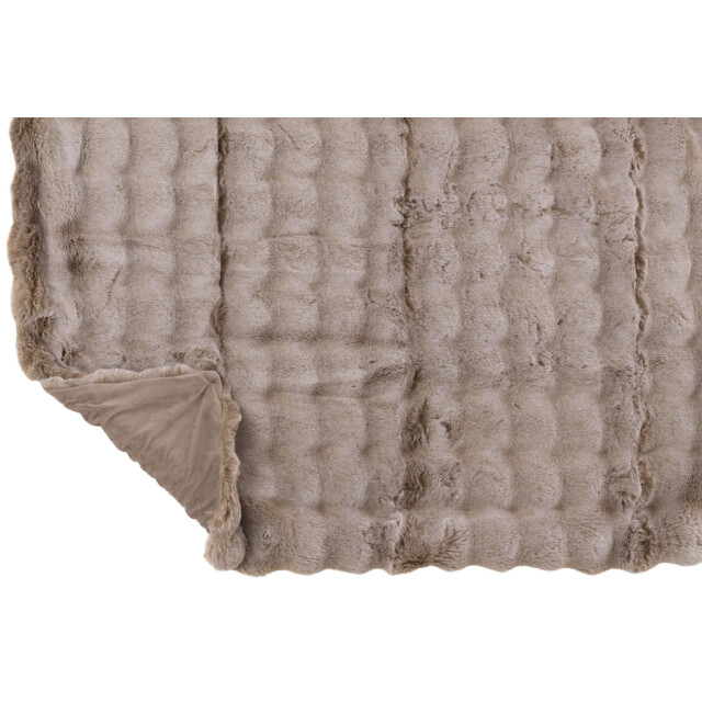 J-Line Plaid wave polyester taupe 46601 large