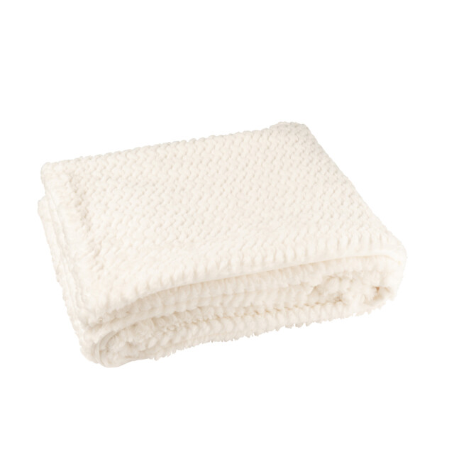 J-Line Blanket polyester white 56904 large