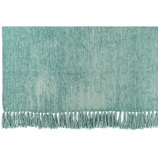 J-Line Blanket chenille polyester turquoise 57064 large