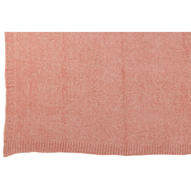 J-Line Blanket chenille polyester light pink 57037 large
