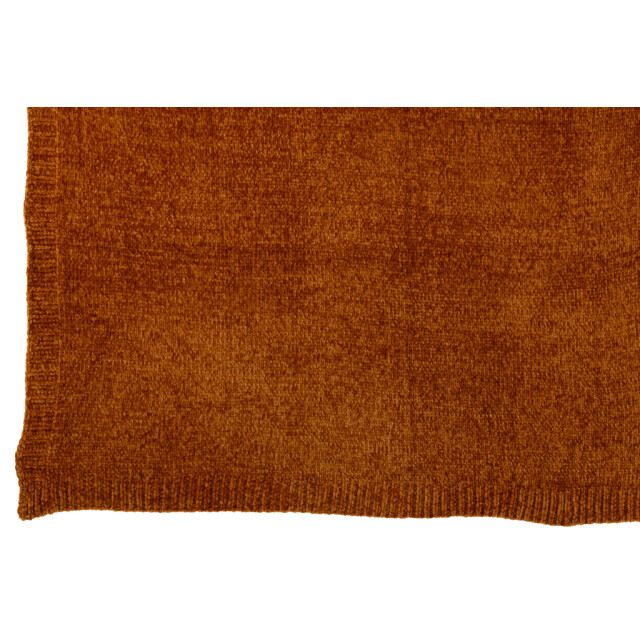 J-Line Blanket chenille polyester rust brown 57035 large
