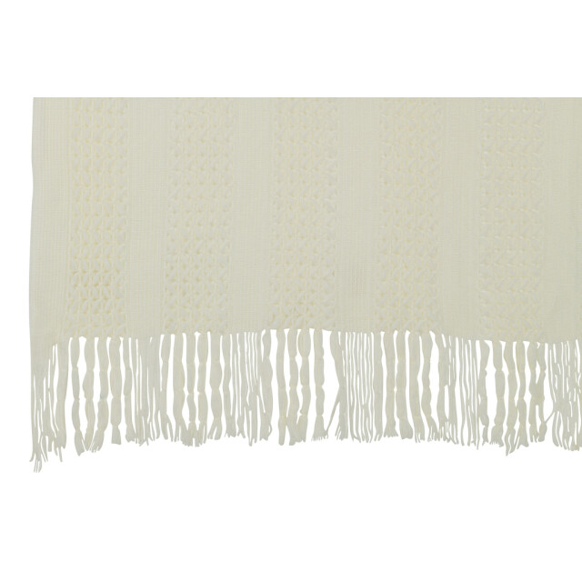 J-Line Plaid knitted acrylic white 33431 large