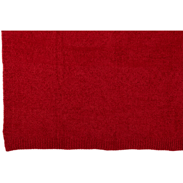 J-Line Blanket chenille polyester christmas red 57038 large