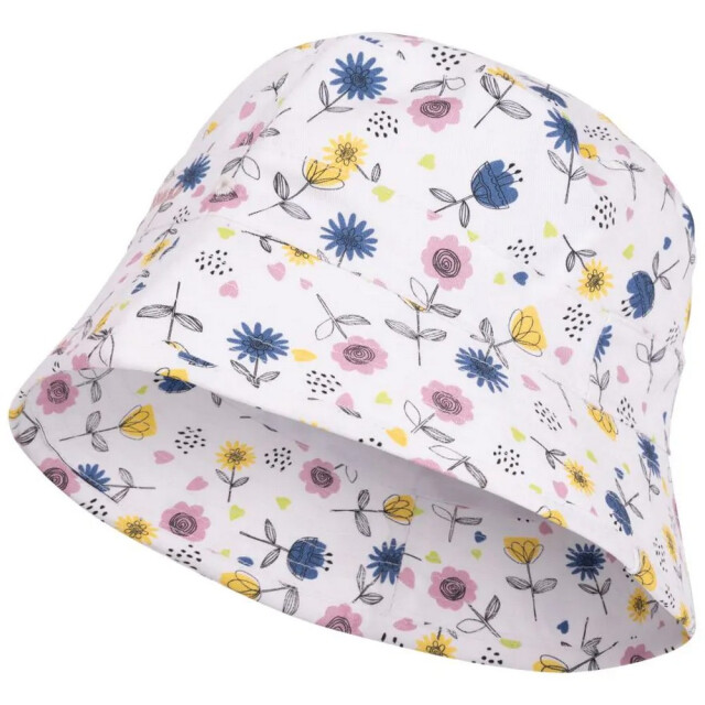 Trespass Kinder/kinder zebdee bloemen emmer hoed UTTP6615_whiteblueyellow large