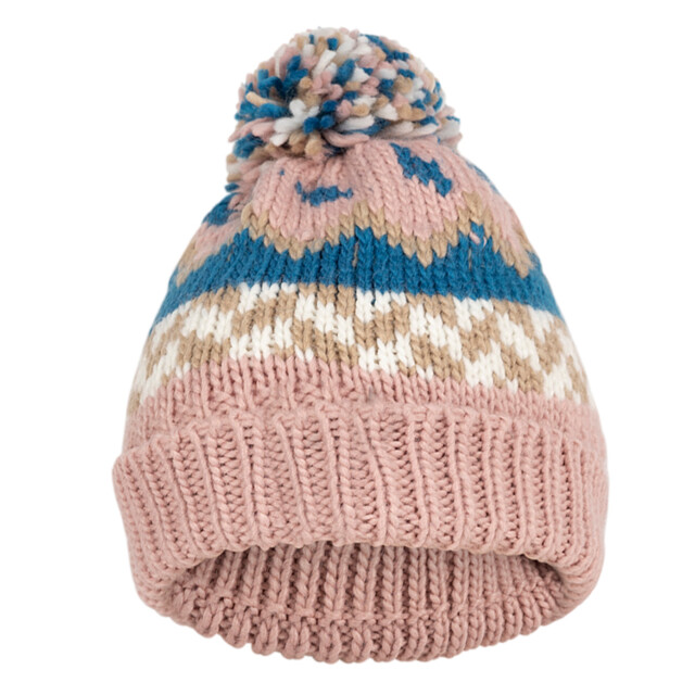 Trespass Childrens/kids twiglet grof gebreide muts met fleecevoering UTTP5841_mistyrosebondiblue large