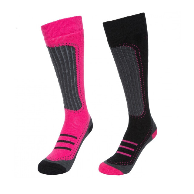 Trespass Dames janus ii skisokken (pakket van 2) UTTP4530_cassisblack large
