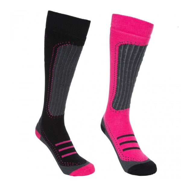 Trespass Dames janus ii skisokken (pakket van 2) UTTP4530_cassisblack large