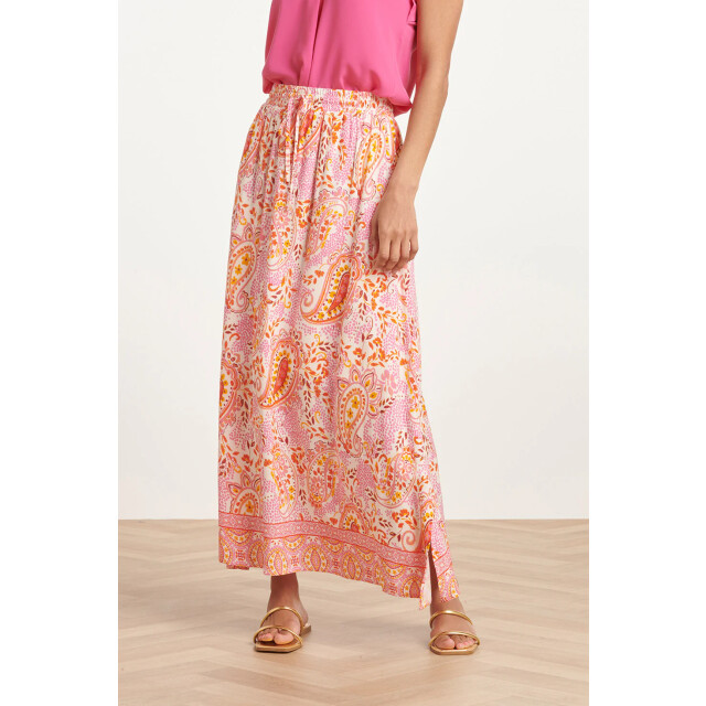 Smashed Lemon 24015 maxi zomerrok met paisley print | 24015-000-998 large