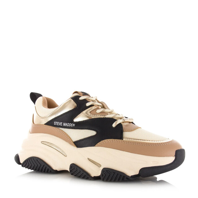 Steve Madden progressive khaki black lage sneakers dames SM19000096 04005 338 large