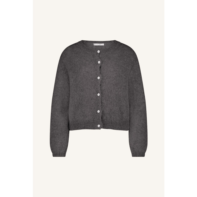 By-Bar Amsterdam cleo natural cardigan 25514004 835 dark grey melee 06741.970.0011 large