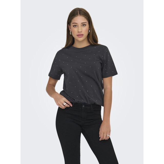 Only onlmonja s/s studs tee jrs 15340939 phantom 06011.980.0009 large