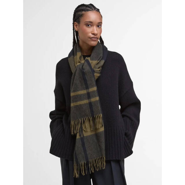 Barbour shawl lsc0483 bk 11 black/olive 06811.368.0001 large