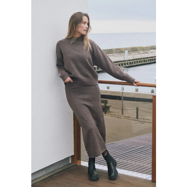 Neo Noir paulina knit blouse 159703 205 brown melange 06712.840.0131 large