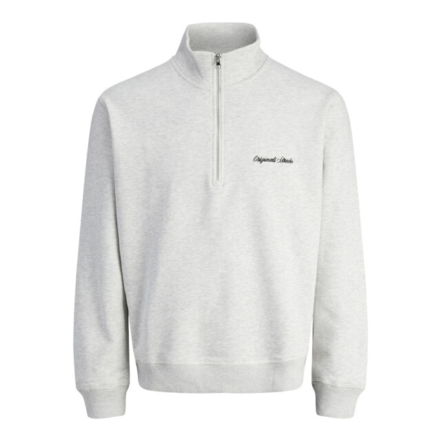 Jack & Jones jornorrebro emb sweat high neck sn 12282899 white melange 05735.100.0004 large