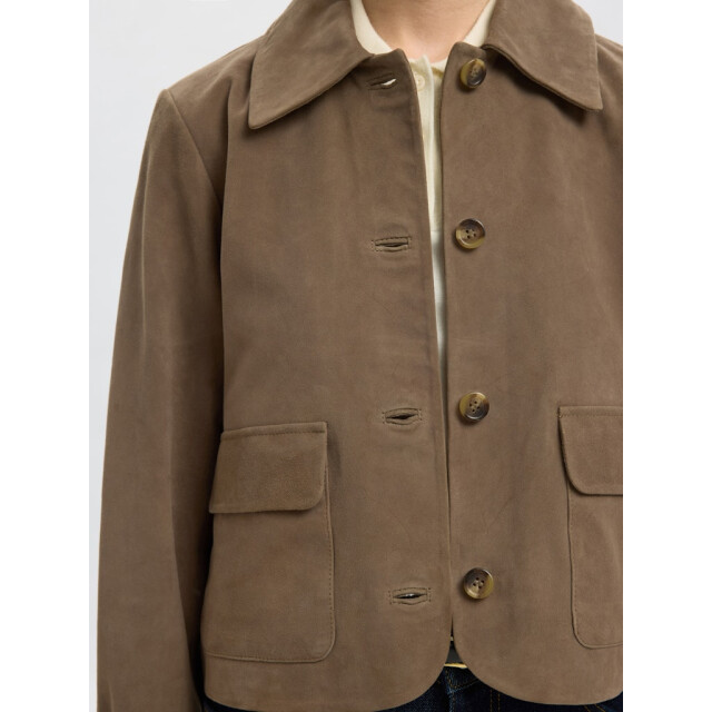 Selected Femme slfkaya suede jacket noos 16098274 fungi 06111.840.0043 large