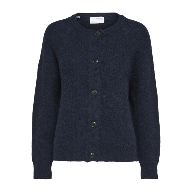 Selected Femme slflulu ls knit short cardigan noos 16074481 dark sapphire 06741.240.0004 large