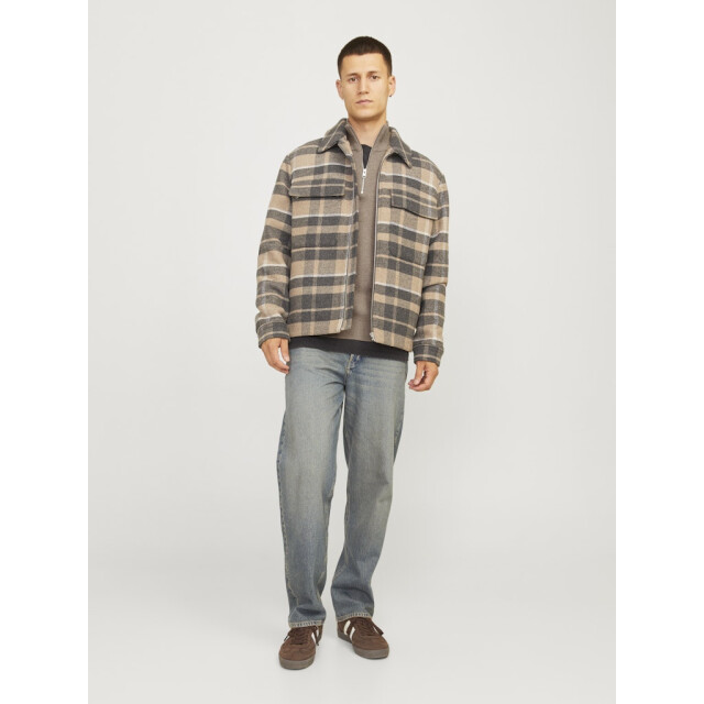 Jack & Jones jprblamilano stitch knit half zip s 12259664 greige 05711.940.0024 large