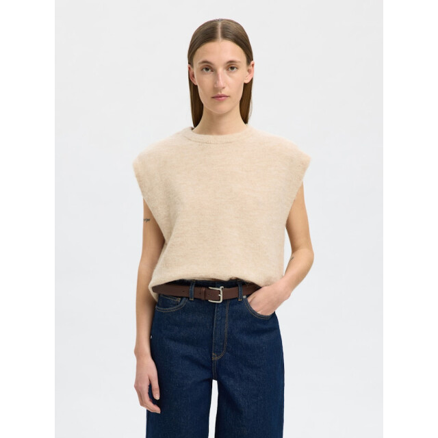 Selected Femme slflulu sl knit vest 16098412 birch 06226.198.0126 large