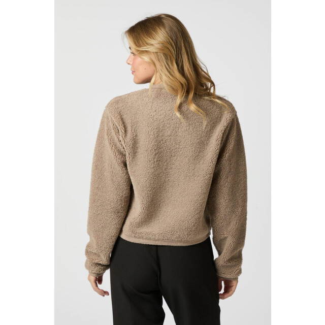 Neo Noir limo fluffy knit cardigan 161963 125 dark sand 06741.820.0066 large