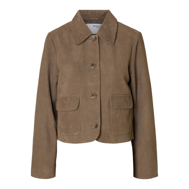 Selected Femme slfkaya suede jacket noos 16098274 fungi 06111.840.0043 large