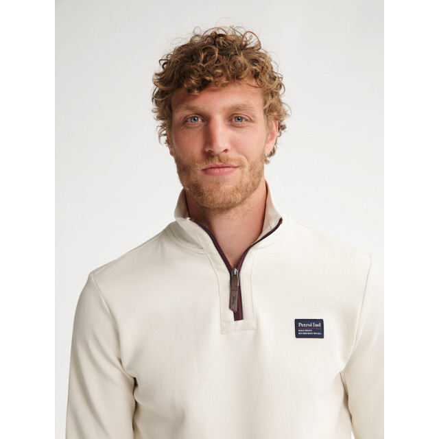 Petrol Industries men sweater collar zip m-3050-swc364 0112 seashell 05791.112.0001 large