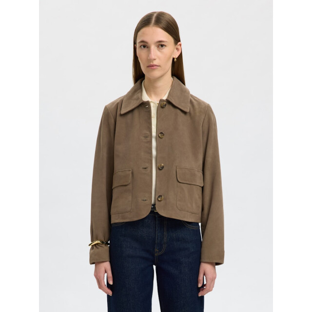 Selected Femme slfkaya suede jacket noos 16098274 fungi 06111.840.0043 large