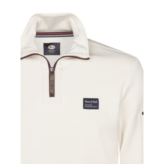 Petrol Industries men sweater collar zip m-3050-swc364 0112 seashell 05791.112.0001 large
