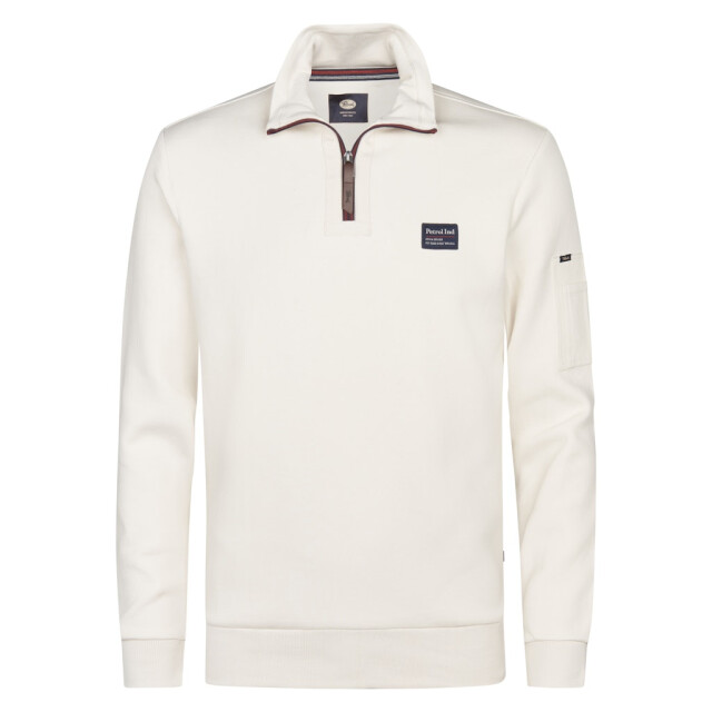 Petrol Industries men sweater collar zip m-3050-swc364 0112 seashell 05791.112.0001 large