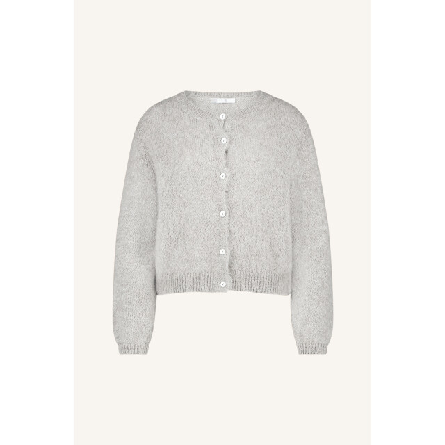 By-Bar Amsterdam cleo natural cardigan 25514004 815 light grey melee 06741.941.0007 large
