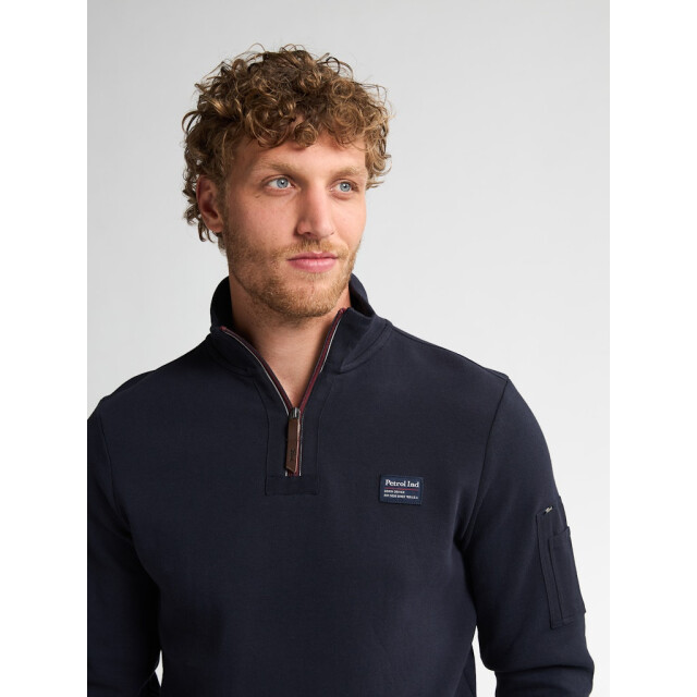 Petrol Industries men sweater collar zip m-3050-swc364 5092 royal 05791.261.0027 large