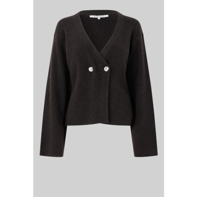 Second Female cardigan vigga knit cardigan 6146 dark brown 06741.870.0001 large