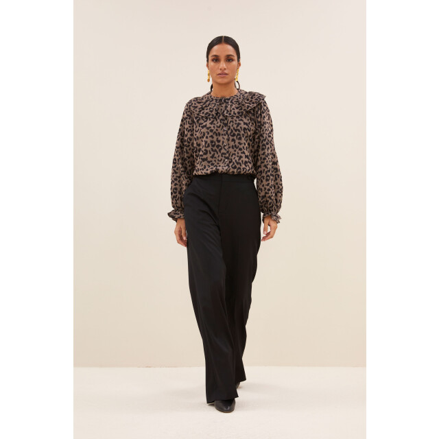 By-Bar Amsterdam gia leo blouse 25512054 1701 brown leo 06615.849.0010 large