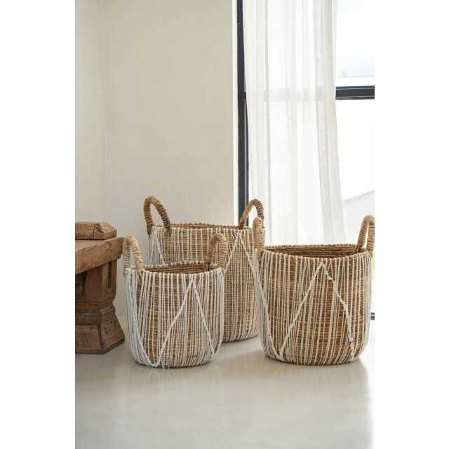 Bazar Bizar The straight stitched macrame basket s JAAD002NW-S large
