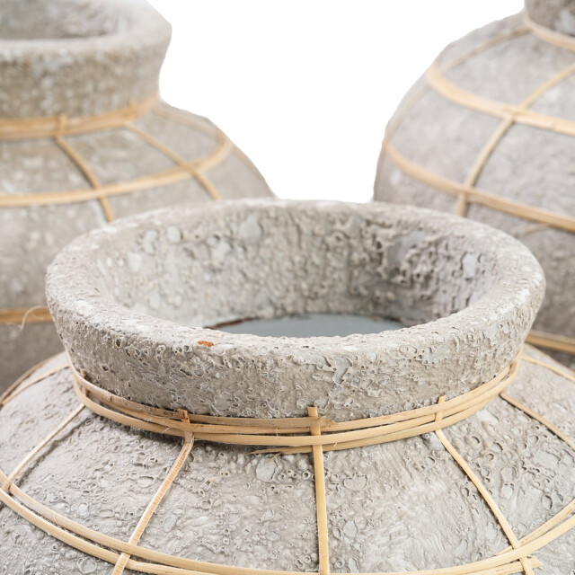 Bazar Bizar The belly vase concrete natural m JABR087ConN-M large