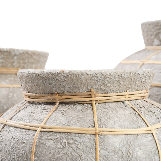 Bazar Bizar The belly vase concrete natural m JABR087ConN-M large