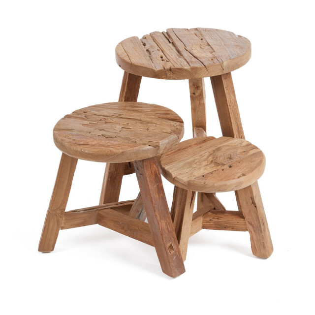 Bazar Bizar The yatai stool natural l JAHER001N-L large