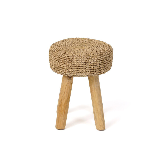Bazar Bizar The raffia stool natural JACEM001N large