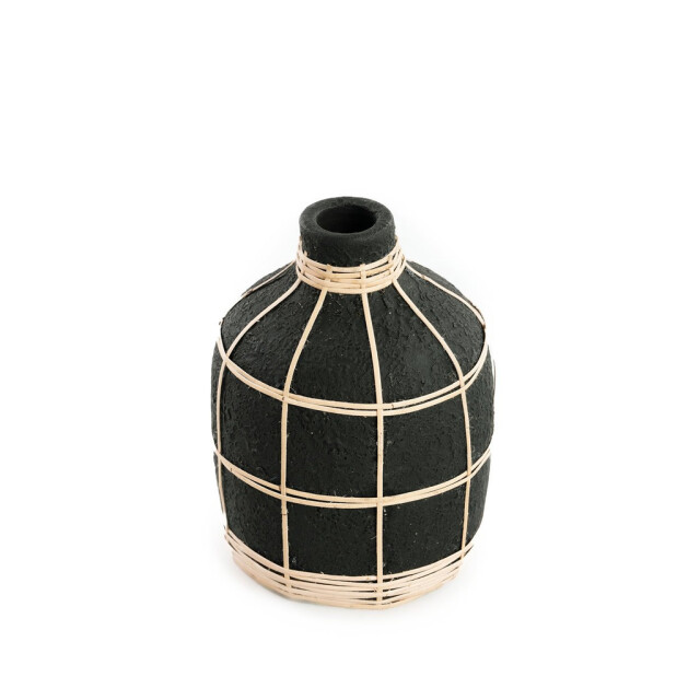 Bazar Bizar The whoopy vase black natural s JABR090BN-S large