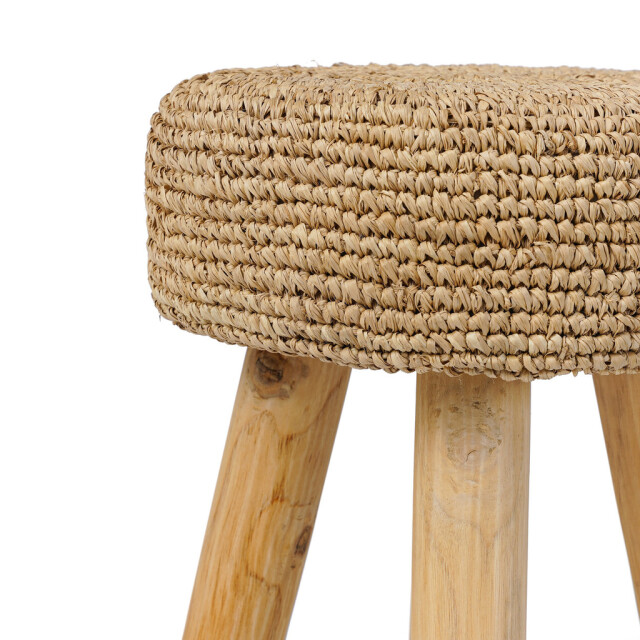 Bazar Bizar The raffia stool natural JACEM001N large
