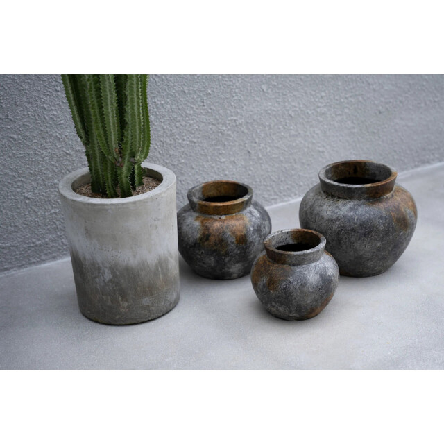 Bazar Bizar The funky vase antique grey m JABR091AG-M large