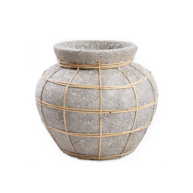 Bazar Bizar The belly vase concrete natural m JABR087ConN-M large